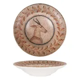 Тарелка глубокая «Месопотамия Фауна» фарфор 400мл D=240,H=52мм коричнев.