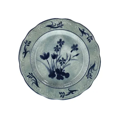 Тарелка десертная «В.Виена Флауэрс» фарфор D=22см серый