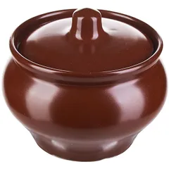 Baking pot “Chocolate”  porcelain  0.5 l  D=11.5, H=11.5 cm  dark brown.