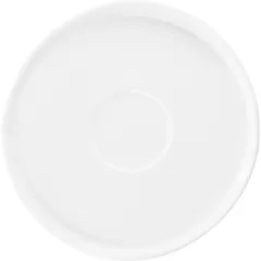 Saucer "Eggshell" with rim  porcelain  white