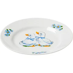 Тарелка «Гусята» мелкая детская фарфор D=17,5см белый, изображение 2