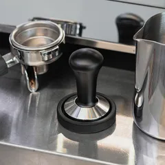 Темпер для кофе сталь нерж.,дерево D=57,H=95мм стальной,черный, изображение 4