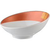 Салатник «Зен» фарфор 65мл D=95,H=44мм белый,оранжев.