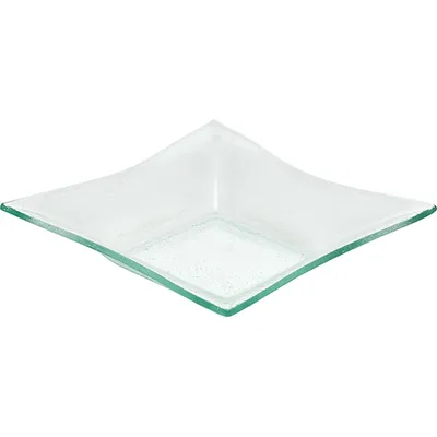 Салатник «Кьюбо» стекло 0,7л ,H=47,L=255,B=225мм прозр.,зелен.