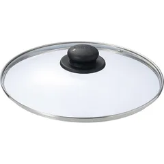 Крышка стекло,пластик D=26см прозр.,черный
