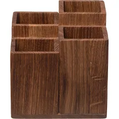 Органайзер для столовых приборов 4 отделения дуб ,H=14,8,L=15,B=15см, изображение 3