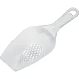 Ice scoop perforated polycarbonate 100ml ,L=200,B=65mm clear.