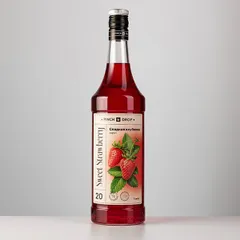 Сироп «Сладкая Клубника» Pinch&Drop стекло 1л D=85,H=330мм красный, изображение 2