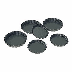 Pastry mold corrugated [25 pcs]  steel, anti-stick coating  D=65, H=10mm