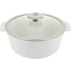 Baking pan with lid “Revolution” thermostat glass,ceramics 3.4l D=25.5,H=14cm white