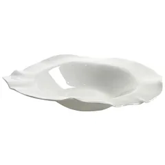 Salad bowl with wavy edges bone porcelain 50ml ,H=18,L=130,B=110mm white