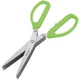 Ножницы д/нарезки зелени сталь,пластик ,L=335/260,B=11мм металлич.,зелен., изображение 2