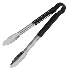 Grill tongs steel,rubber ,L=255,B=40mm metallic,black