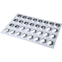 Pastry cutter “Egg” on a sheet 60*40cm[32pcs] abs plastic ,L=52,B=33mm white