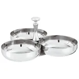 Менажница «Элит» 3 секции сталь нерж. D=105,H=85мм металлич.