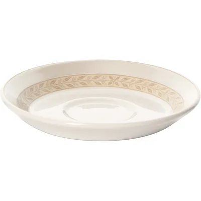 Блюдце «Антуанетт» фарфор D=110,H=18мм белый,олив., изображение 2