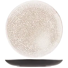 Тарелка «День и ночь» мелкая керамика D=21см белый,черный