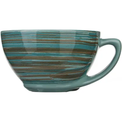 Чашка чайная «Скандинавия» керамика 250мл D=110,H=65мм голуб.,коричнев., Цвет: Голубой