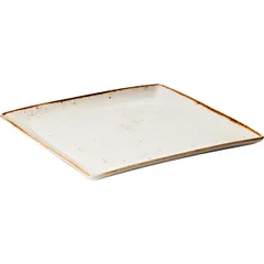 Блюдо «Крафт Вайт» квадратное фарфор ,H=18,L=270,B=270мм белый,коричнев., изображение 2