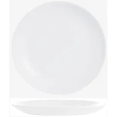 Plate "Evolutions White" small  glass  D=190, H=17mm  white