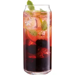 Хайбол (стакан) «Банка» стекло 470мл D=70,H=165мм прозр., изображение 4