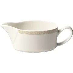 Соусник «Антуанетт» фарфор 142мл ,H=55,L=155,B=65мм белый,олив.