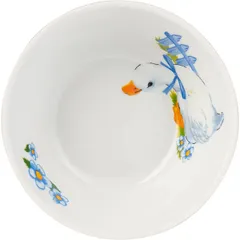 Салатник «Гусята» детский фарфор 200мл D=112,H=44мм белый, изображение 2