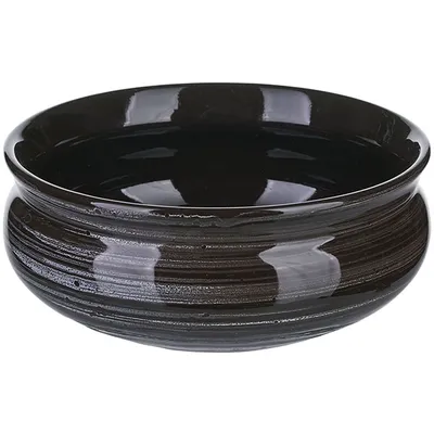 Тарелка глубокая «Маренго» керамика 0,5л D=14,H=6см черный,серый