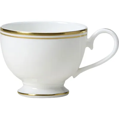 Чашка кофейная «Беништ Голд» на ножке кост.фарф. 90мл ,H=56мм белый,золотой