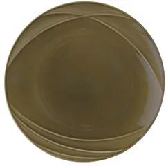 Plate porcelain D=28cm brown.