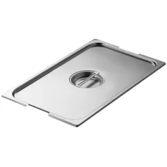 Lid for gastronorm container with cutouts for handles GN 1/1  stainless steel.