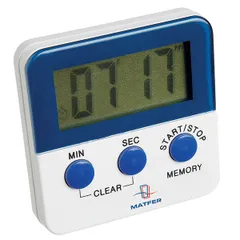 Timer (working time-99 minutes)  plastic , H=22, L=60, B=50mm  white, blue
