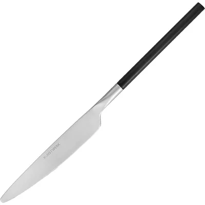 Нож столовый «Дистрикт Сильвер Блэк Мэтт» сталь нерж. ,L=225,B=18мм матовый,черный