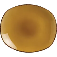 Plate “Terramesa Musted” small oval  porcelain , H=25, L=260, B=230mm  light brown.