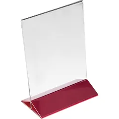 Stand stand d/menu A5 plastic ,H=220,L=155,B=95mm transparent,red