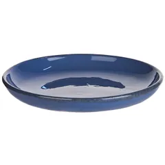 Тарелка глубокая «Синий крафт» для вторых блюд керамика D=18см голуб., изображение 2