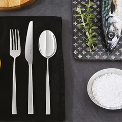 Нож столовый «Линеа Кью» сталь нерж. ,L=23,9см металлич., изображение 3