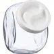 Банка круглая с крышкой «Бэлла» стекло,пластик 2л D=10,5,H=17см прозр.,белый, изображение 3