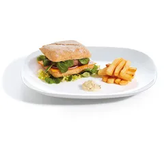 Блюдо «Эволюшнс Уайт» прямоугольное стекло ,L=28,B=23см белый, изображение 3