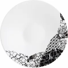 Saucer “Fragment Arduaz”  porcelain  D=12.5 cm  white, gray