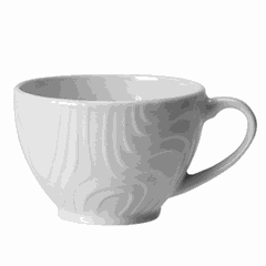 Coffee cup “Optic”  porcelain 90ml D=65,H=45,L=85mm white