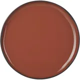 Тарелка «Карактэр» с высоким бортом керамика D=21,H=2см красный,коричнев.