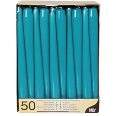 Candles light blue [50pcs] paragraphed with stear. D=22,L=250mm