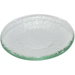 Small plate  glass  D=11cm  clear.