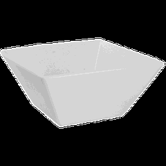 Salad bowl “Kunstwerk” square  porcelain  0.5 l , H=60, L=137, B=137mm  white