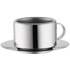 Coffee pair set  steel 150ml D=75,H=65,B=120mm metal.