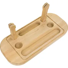 Доска для шашлыка с держателем для шампура настольная бук D=65,H=175,L=475,B=205мм