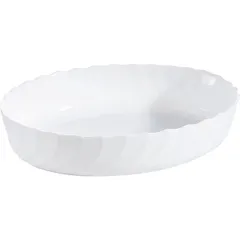 Блюдо «Смарт Кюзин» овальное стекло ,L=32,B=24см белый, изображение 2