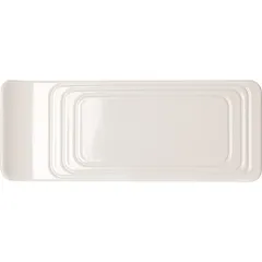 Блюдо «Бистро» прямоугольное фарфор ,H=3,L=31,B=12см белый, изображение 2