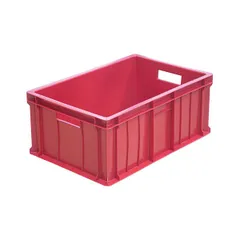 Ящик для продуктов сплошной (от -18 до +50°C) полиэтилен 46л ,H=25,L=40,B=60см красный